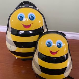 HEYS TRAVEL TOTS BUMBLE BEE - KIDS LUGGAGE & BACKPACK SET